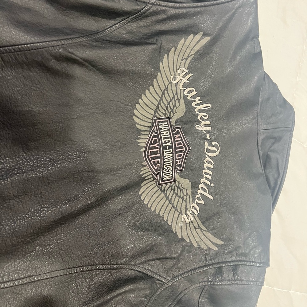 Leather Harley riding jacket 2x excellent condition